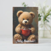 Tarjeta navideña Teddy #4 Bedankkaart (Staand voorkant)