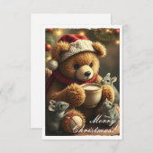 Tarjeta navideña Teddy #5 Bedankkaart (Voorkant / Achterkant)