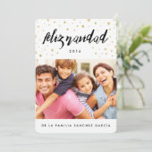 Tarjeta Navideñas DE Fotos | Feliz Navidad Feestdagenkaart (Staand voorkant)