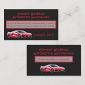 Tarjeta Negocios Mecánico Visitekaartje (Voorkant / Achterkant)