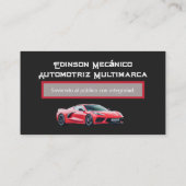 Tarjeta Negocios Mecánico Visitekaartje (Achterkant)