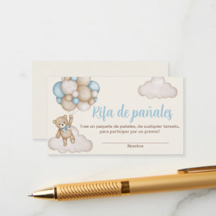 Tarjeta para Rifa de pañales Informatiekaartje
