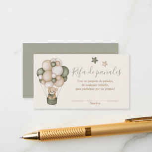 Tarjeta para Rifa de pañales Informatiekaartje