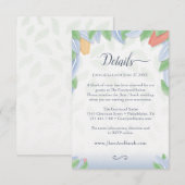 Tarjeta Pequeña Wedding Details - Vectorial Tulip Notitiekaartje (Voorkant / Achterkant)