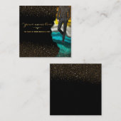 tarjeta personalizada de negocios de trajes vierkante visitekaartje (Voorkant / Achterkant)