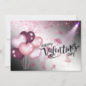 Tarjeta plana con globos de san Valentin Feestdagenkaart (Voorkant)
