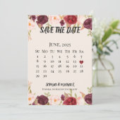 Tarjeta plana de reserva la fecha save the date (Staand voorkant)