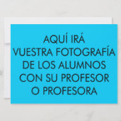 Tarjeta plana. Eres un profesor sobresaliente.  (Achterkant)
