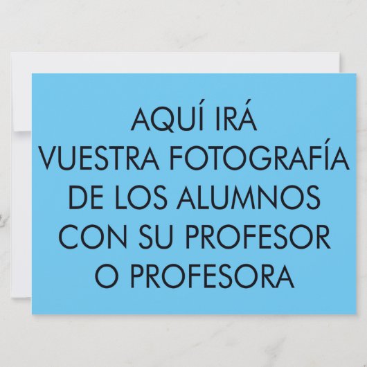 Tarjeta plana. Eres un profesor sobresaliente.  (Achterkant)