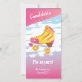 Tarjeta plana, temática patinaje (Achterkant)