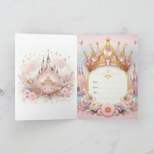 Tarjeta Plegada Princess (Binnen)