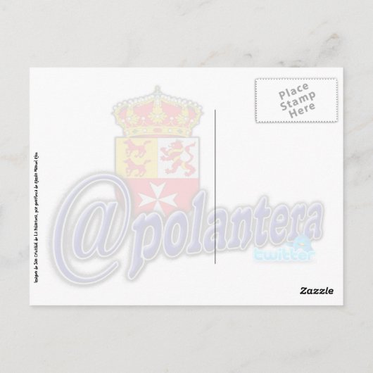 Tarjeta postal briefkaart (Achterkant)