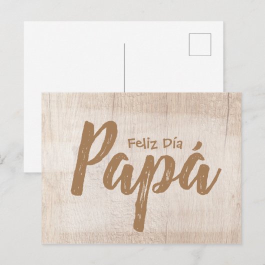 Tarjeta postal - Feliz Día Papá 02 Briefkaart (Voorkant / Achterkant)