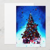 TARJETA POSTAL navideña, Postal árbol navideño Bedankkaart (Voorkant / Achterkant)