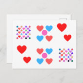 Tarjeta postcorazones briefkaart (Voorkant / Achterkant)