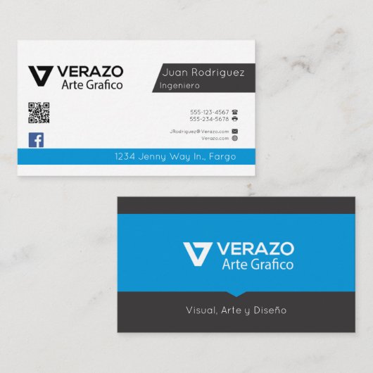 Tarjeta profesional de Software Engineer Visitekaartje (Voorkant / Achterkant)