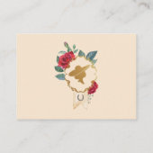 Tarjeta RSVP Burgundy Red Charra Visitekaartje (Achterkant)