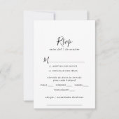 Tarjeta Rsvp con Elección de Menú Kaartje (Voorkant)
