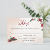 Tarjeta RSVP Mariachi Charra Waterverf card Bedankkaart (Staand voorkant)