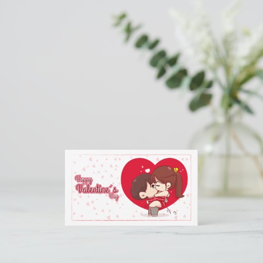 Tarjeta San Valentín  Visitekaartje (Staand voorkant)