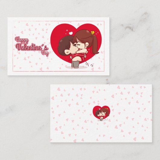 Tarjeta San Valentín  Visitekaartje (Voorkant / Achterkant)