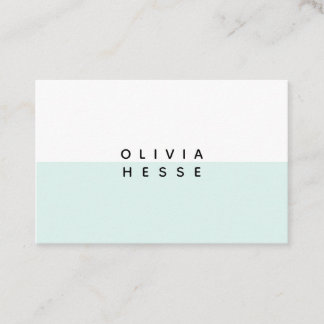 Tarjeta visita Minimal Blue White Business Card Visitekaartje