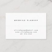 Tarjeta visita Minimal Blue White Business Card Visitekaartje (Achterkant)