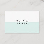 Tarjeta visita Minimal Blue White Business Card Visitekaartje (Voorkant)