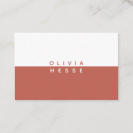 Tarjeta visita Minimal Ginger & White BusinessCard Visitekaartje