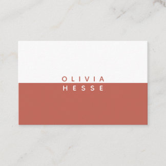 Tarjeta visita Minimal Ginger & White BusinessCard Visitekaartje