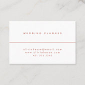 Tarjeta visita Minimal Ginger & White BusinessCard Visitekaartje (Achterkant)