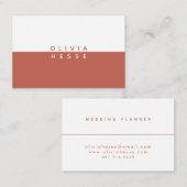 Tarjeta visita Minimal Ginger & White BusinessCard Visitekaartje (Voorkant / Achterkant)