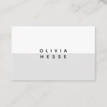 Tarjeta visita Minimal Grey White Business Card