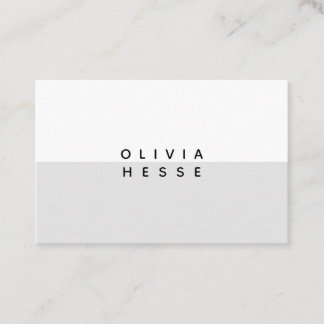Tarjeta visita Minimal Grey White Business Card Visitekaartje