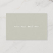 Tarjeta visita Minimal Grey & White BusinessCard Visitekaartje (Voorkant)