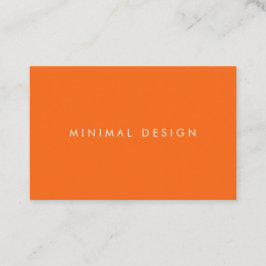 Tarjeta visita Minimal Orange & White BusinessCard Visitekaartje