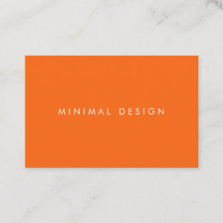 Tarjeta visita Minimal Orange & White BusinessCard Visitekaartje