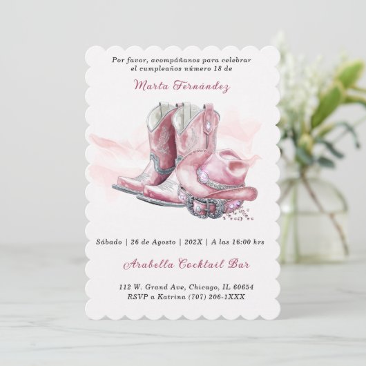 Tarjetas de Cumpleaños Personalizadas Para Adultos Kaart (Staand voorkant)