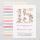 Tarjetas de Fiesta de Quince años Kaart (Voorkant / Achterkant)