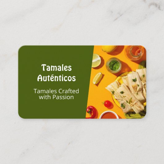 Tarjetas de Negocio Tamales Visitekaartje (Voorkant)