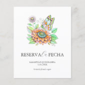 Tarjetas de "Reserva la Fecha" para Quinceañeras Flyer (Voorkant)