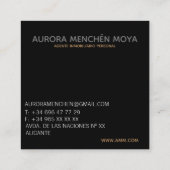 TARJETAS DE VISITA VIERKANTE VISITEKAARTJE (Achterkant)