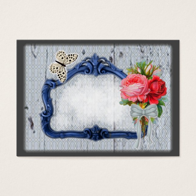 Tarjetas de visita vintage espejo antiguo 2017 visitekaartjes (Voorkant)