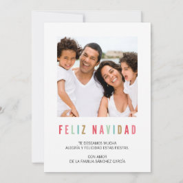 Tarjetas Navideñas de Foto | Saludos Coloridos Kaart