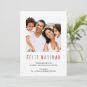 Tarjetas Navideñas de Foto | Saludos Coloridos Kaart (Staand voorkant)