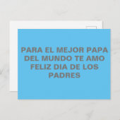 Tarjetas para el dia del padre briefkaart (Voorkant / Achterkant)
