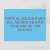Tarjetas para el dia del padre briefkaart (Voorkant)