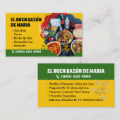 Tarjetas para Venta de Comida Mexican Food Visitekaartje (Voorkant / Achterkant)