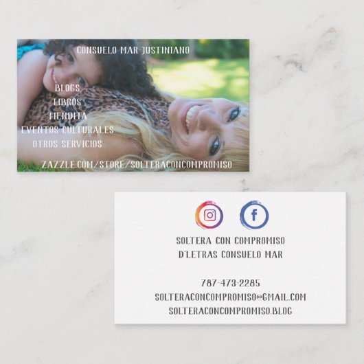 tarjetas visitekaartje (Voorkant / Achterkant)