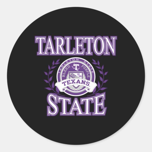 Tarleton State Texans Laurels Ronde Sticker (Voorkant)